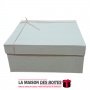 La Maison des Boîtes - Boîte en Bois Couvert de Kraft - Carré - (26x26x11cm) - Tunisie Meilleur Prix (Idée Cadeau, Gift Box, Déc