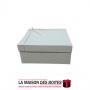 La Maison des Boîtes - Boîte en Bois Couvert de Kraft - Carré - (15x15x6cm) - Tunisie Meilleur Prix (Idée Cadeau, Gift Box, Déco
