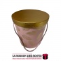 La Maison des Boîtes - Boîte Cadeau de forme cylindrique-Rose & Doré - Tunisie Meilleur Prix (Idée Cadeau, Gift Box, Décoration,