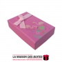 La Maison des Boîtes - Boite Cadeau avec Couvercle Rose pour Porte-clé & Petit Bijou - Tunisie Meilleur Prix (Idée Cadeau, Gift 