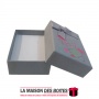 La Maison des Boîtes - Boite Cadeau avec Couvercle Gris pour Porte-clé & Petit Bijou - Tunisie Meilleur Prix (Idée Cadeau, Gift 