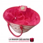 La Maison des Boîtes - Couffin Traditionnel – Fibre De Palmier Naturel –Rouge - Tunisie Meilleur Prix (Idée Cadeau, Gift Box, Dé
