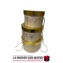 La Maison des Boîtes - Lot de 3 Boîtes Cadeaux de forme cylindrique - Blanc et Doré - Tunisie Meilleur Prix (Idée Cadeau, Gift B