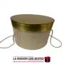 La Maison des Boîtes - Boîte Cadeau de forme cylindrique - Blanc et Doré - (L :26.5x17cm) - Tunisie Meilleur Prix (Idée Cadeau, 
