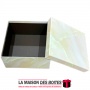 La Maison des Boîtes - Boîte Cadeaux Carré Marbre Jaune - (M:16.5x16.5x7.5cm) - Tunisie Meilleur Prix (Idée Cadeau, Gift Box, Dé