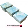 La Maison des Boîtes - Lot de 3 Boîtes Cadeaux Carrés Marbre Vert - Tunisie Meilleur Prix (Idée Cadeau, Gift Box, Décoration, So