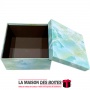 La Maison des Boîtes - Boîte Cadeaux Carré Marbre Vert- (M:16.5x16.5x7.5cm) - Tunisie Meilleur Prix (Idée Cadeau, Gift Box, Déco