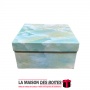 La Maison des Boîtes - Boîte Cadeaux Carré Marbre Vert - (S:14.5x14.5x6cm) - Tunisie Meilleur Prix (Idée Cadeau, Gift Box, Décor