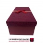 La Maison des Boîtes - Boîte Cadeau rectangulaire - Rouge Bordeau - (L:39.3x21.2x14.8cm) - Tunisie Meilleur Prix (Idée Cadeau, G