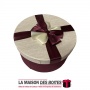 La Maison des Boîtes - Boîte Cadeau Cylindrique - Rouge Avec Couvercle Écru - (L:26.5x13.5cm) - Tunisie Meilleur Prix (Idée Cade