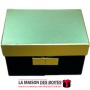 La Maison des Boîtes - Boîte Cadeaux Rectagulaire Noir avec Couvercle Doré Contient 3 Etages - Tunisie Meilleur Prix (Idée Cadea