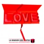La Maison des Boîtes - Boîte Cadeaux Rectagulaire "LOVE" pour Chocolat & Fleurs - Rouge - Tunisie Meilleur Prix (Idée Cadeau, Gi