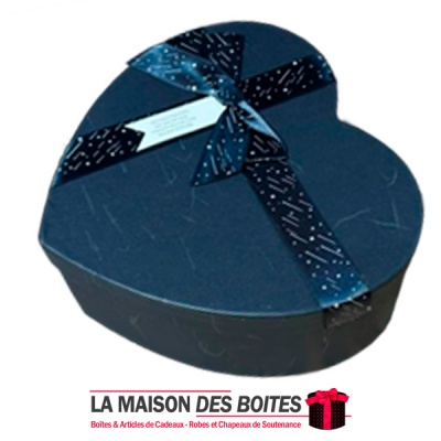 La Maison des Boîtes - Boîte Cadeau Sous Forme de Cœur Pour Sain-valentin - Noir - (L:20.5x17.5x8.7cm) - Tunisie Meilleur Prix (