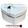 La Maison des Boîtes - Boîte Cadeau Sous Forme de Cœur Pour Sain-valentin - Blanc  - (L:20.5x17.5x8.7cm) - Tunisie Meilleur Prix