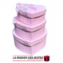 La Maison des Boîtes - Lot de 3 Boîtes Cadeaux Sous Forme de Cœur Pour Sain-valentin & Ruban Satiné Rose & Doré - Tunisie Meille