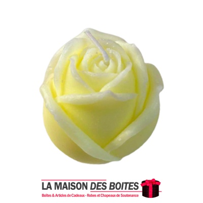 La Maison des Boîtes - Bougie Parfumée Forme Fleur - Jaune - Tunisie Meilleur Prix (Idée Cadeau, Gift Box, Décoration, Soutenanc