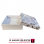 La Maison des Boîtes - Boite Cadeau Carré de Bijou en Papier-Peint (8.5x8.5x3cm)- Blanc - Tunisie Meilleur Prix (Idée Cadeau, Gi
