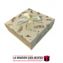 La Maison des Boîtes - Boite Cadeau Carré de Bijou en Papier-Peint (8.5x8.5x3cm)- Jaune - Tunisie Meilleur Prix (Idée Cadeau, Gi