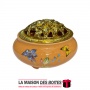 La Maison des Boîtes - Encensoir à Charbon - Brûleur D'encens en Céramique - Orange - Tunisie Meilleur Prix (Idée Cadeau, Gift B
