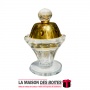 La Maison des Boîtes - Encensoir à Charbon Cristal Avec Couvercle Métalique Doré - Tunisie Meilleur Prix (Idée Cadeau, Gift Box,