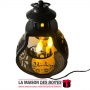La Maison des Boîtes - Lanterne Avec Bougies LED- Décoration Ramadon - Noir - Tunisie Meilleur Prix (Idée Cadeau, Gift Box, Déco