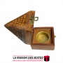 La Maison des Boîtes - Encensoir à Charbon Forme Pyramide en Bois - Tunisie Meilleur Prix (Idée Cadeau, Gift Box, Décoration, So