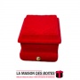 La Maison des Boîtes - Boite en velours Carré pour Bagues de Fiançailles  - Rouge - (4.5x5x4.5cm) - Tunisie Meilleur Prix (Idée 
