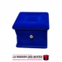 La Maison des Boîtes - Boite en velours Carré pour Bagues de Fiançailles - Bleu  - (4.5x5x4.5cm) - Tunisie Meilleur Prix (Idée C