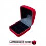 La Maison des Boîtes - Boite en velours Carré pour Bagues de Fiançailles  - Rouge - (5x5x3cm) - Tunisie Meilleur Prix (Idée Cade