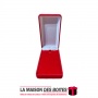 La Maison des Boîtes - Boite  Rectangulaire en velours à Bijoux  -Rouge - (6x11.5x2.5cm) - Tunisie Meilleur Prix (Idée Cadeau, G