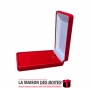 La Maison des Boîtes - Boite  Rectangulaire en velours à Bijoux  -Rouge - (6x11.5x2.5cm) - Tunisie Meilleur Prix (Idée Cadeau, G