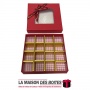 La Maison des Boîtes - Coffret Chocolat de 16 Pièces -Carré Rouge - Tunisie Meilleur Prix (Idée Cadeau, Gift Box, Décoration, So