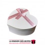 La Maison des Boîtes - Boîte Cadeau Sous Forme de Cœur Couvert de Semi Cuir - Rose - (S:10.5x13.5x 5cm) - Tunisie Meilleur Prix 