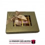 La Maison des Boîtes - Coffret Chocolat de 16 Pièces -Carré Bronze - Tunisie Meilleur Prix (Idée Cadeau, Gift Box, Décoration, S
