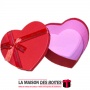 La Maison des Boîtes - Boîte Cadeau Sous Forme de Cœur Couvert de Semi Cuir - Rouge - (M:18.5x14x7cm) - Tunisie Meilleur Prix (I