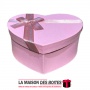 La Maison des Boîtes - Boîte Cadeau Sous Forme de Cœur Couvert de Semi Cuir - Rose - (M:18.5x14x7cm) - Tunisie Meilleur Prix (Id
