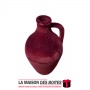 La Maison des Boîtes - Lot de 10 Boites Forme Vase en Plastique Couvert de Velours Rouge Bordeaux - Dragé - Tunisie Meilleur Pri