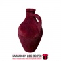 La Maison des Boîtes - Lot de 10 Boites Forme Vase en Plastique Couvert de Velours Rouge Bordeaux - Dragé - Tunisie Meilleur Pri