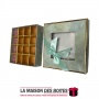 La Maison des Boîtes - Coffret Chocolat de 16 Pièces -Carré, Granite Vert - Tunisie Meilleur Prix (Idée Cadeau, Gift Box, Décora