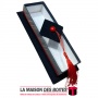 La Maison des Boîtes - Pâtisserie Rectangulaire pour Soutenance avec Couvercle Transparent (16.5 x 4.5 x 4 cm)  - Noir & Rouge -