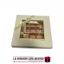 La Maison des Boîtes - Coffret Chocolat de 25 Pièces -Carré  Écru - Tunisie Meilleur Prix (Idée Cadeau, Gift Box, Décoration, So