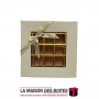 La Maison des Boîtes - Coffret Chocolat de 25 Pièces -Carré  Écru - Tunisie Meilleur Prix (Idée Cadeau, Gift Box, Décoration, So