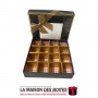 La Maison des Boîtes - Coffret Chocolat de 16 Pièces -Carré Granite vert - Tunisie Meilleur Prix (Idée Cadeau, Gift Box, Décorat