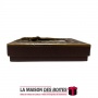 La Maison des Boîtes - Coffret Chocolat Rectangulaire de 12 Pièces -Marron Pointé en Doré - Tunisie Meilleur Prix (Idée Cadeau, 