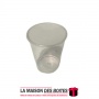 La Maison des Boîtes - Lot de 10 Gobelet à Zrir En Plastique avec Couvercle- Transparent - Tunisie Meilleur Prix (Idée Cadeau, G