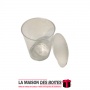 La Maison des Boîtes - Lot de 10 Gobelet à Zrir En Plastique avec Couvercle- Transparent - Tunisie Meilleur Prix (Idée Cadeau, G