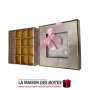La Maison des Boîtes - Coffret Chocolat de 16 Pièces -Carré Granite Rose - Tunisie Meilleur Prix (Idée Cadeau, Gift Box, Décorat