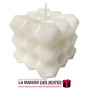 La Maison des Boîtes - Bougie Parfumée Géométrique 3D- Blanc - Cire de Soja, Aromathérapie - Tunisie Meilleur Prix (Idée Cadeau,