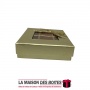 La Maison des Boîtes - Coffret Chocolat Rectangulaire de 12 Pièces -Doré - Tunisie Meilleur Prix (Idée Cadeau, Gift Box, Décorat