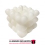 La Maison des Boîtes - Bougie à Coeur Parfumée Géométrique 3D- Blanc - Cire de Soja, Aromathérapie - Tunisie Meilleur Prix (Idée